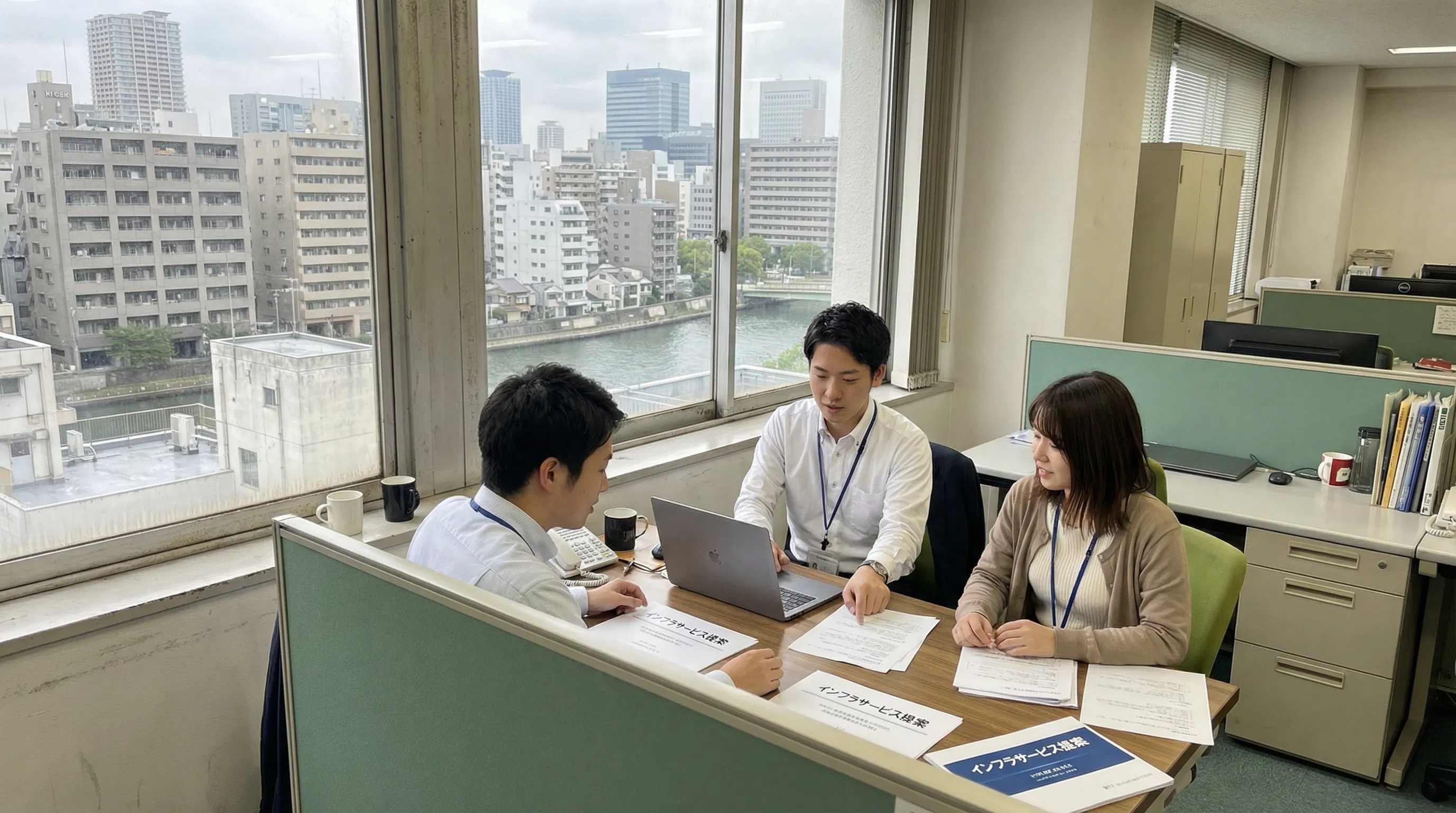 ワンストップ対応のオフィス風景